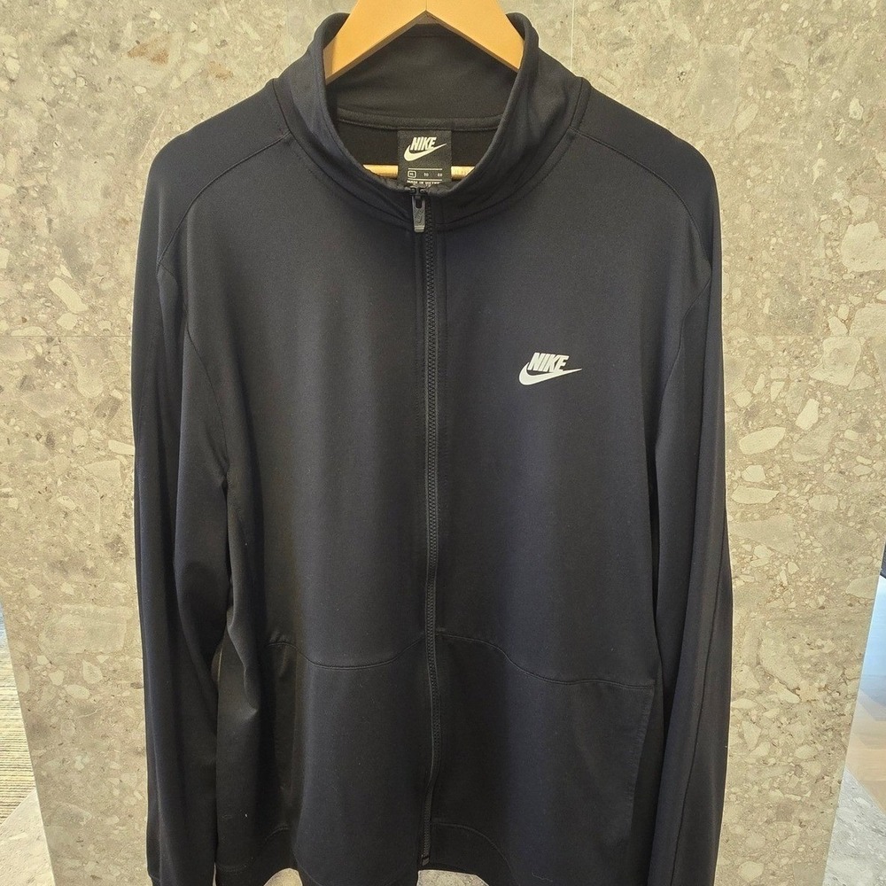 Nike Mens Sportswear Full Zip Track Jacket Black XL Mock Neck AR2214-010
